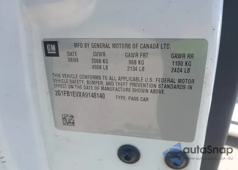 2010 Chevrolet Camaro 1Lt from USA, damaged, VIN 2G1FB1EVXA9148140